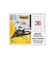 Ekstrafix 5012 Laser Etiket 52.5X33Mm36X100 3600 Adet - 1