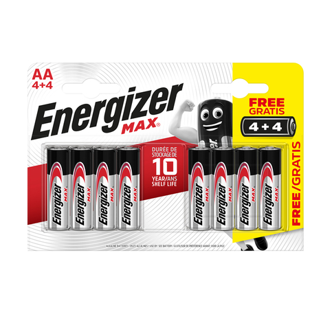 Energizer Max Alkalin Aaa İnce Kalem Pil 4+4Lü Em3A4+4 (Bp8) - 1