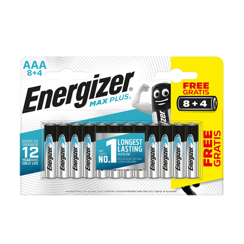 Energizer Max Plus Alkalin Aaa İnce Kalem Pil 8+4Lü Emp3A8+4 (Bp12) - 1