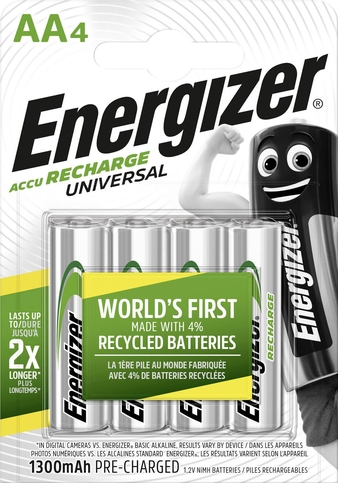 Energizer Üniversal Şarjlı Aa Kalem Pil 1300Mah 4Lü (Bp4) - 1