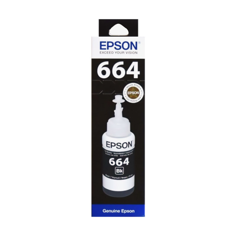 Epson T664 C13T66414A Siyah Mürekkep Kartuş 70Ml (L100 L200 L300 L500 L1300) - 1