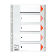 Esselte 100103 Plastik Ayraç A4 1-5 Rakam - ESSELTE