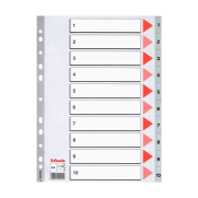 Esselte 100105 Plastik Ayraç A4 1-10 Rakam - ESSELTE