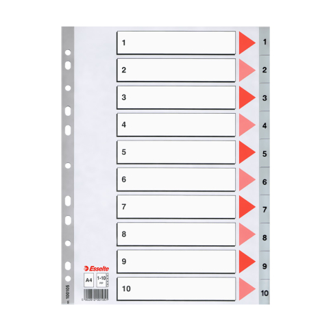 Esselte 100105 Plastik Ayraç A4 1-10 Rakam - 1
