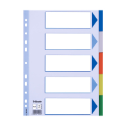 Esselte 15259 Plastik Ayraç A4 5 Renk - ESSELTE