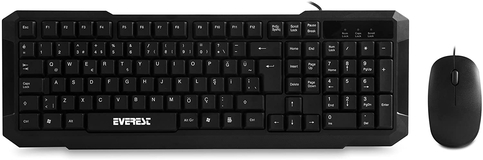Everest Km-515 Combo Kablolu Q Klavye Mouse Siyah - 1