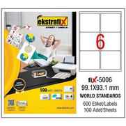 Ekstrafix 5006 Laser Etiket 99.1X93.1Mm6X100 600 Adet - 1