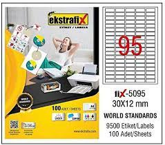 Ekstrafix 5095 Laser Etiket 30X12Mm 95X100 9500 Adet - 1