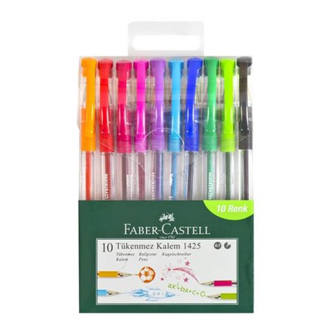 Faber-Castell 1425 Tükenmez Kalem 0.7 Karışık 10Lu (142557) - 1