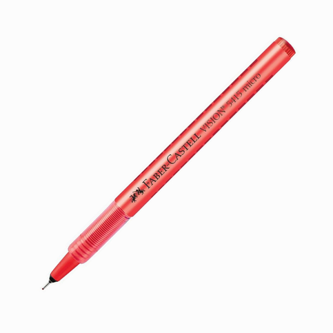 Faber-Castell 5415 Vision İğne Uçlu Roller Kalem 0.3 Kırmızı (541521) - 1