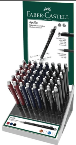 FABER-CASTELL APOLLO VERSATİL KALEM 05-07 KLASİK RENKLER 40LI STAND (232543) - 1