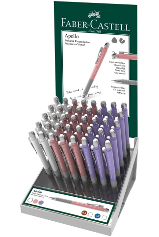 FABER-CASTELL APOLLO VERSATİL KALEM 05-07 PASTEL RENKLER 40LI STAND (232544) - 1