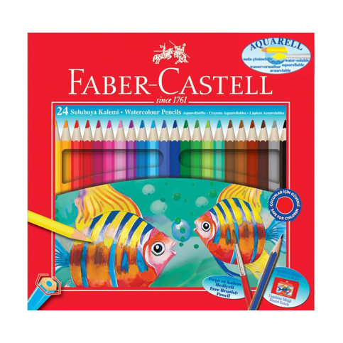 Faber-Castell Albrecht Aquarel Kuru Boya 24 Renk (110624) - 1