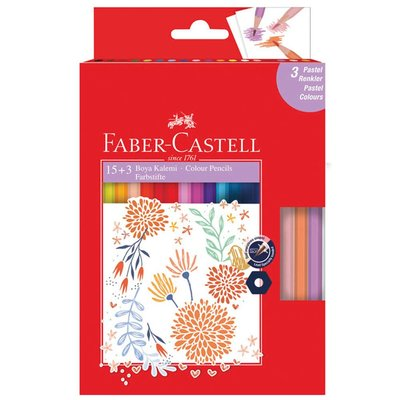 FABER-CASTELL BOYA KALEMİ PASTEL 15+3 RENK (5171000005)