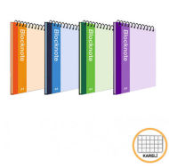 FABER-CASTELL CANLI RENK SPİRALLİ BLOKNOT A4 KARELİ 80 YAPRAK (5075000411) - FABER-CASTELL