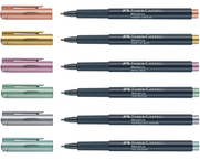 Faber-Castell Çok Amaçlı Markör Metalik 6 Renk Blister (160706) - 2