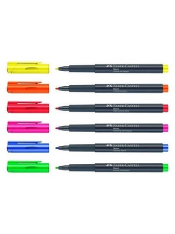 Faber-Castell Çok Amaçlı Markör Neon 6 Renk Blister (160806) - 2