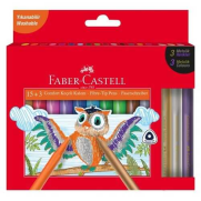 Faber-Castell Comfort Keçeli Kalem Metalik 15+3 Renk (155241) - FABER-CASTELL