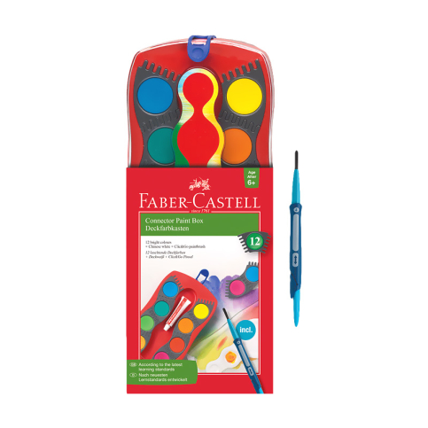 Faber-Castell Değiştirilebilir Tablet Sulu Boya 12 Renk (125023) - 1