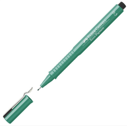 FABER-CASTELL ECCO PİGMENT ÇİZİM KALEMİ 0.5mm YEŞİL (166563) - 1