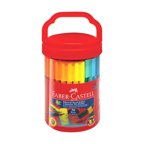 Faber-Castell Eğlenceli Keçeli Kalem 50 Renk (111550) - 1