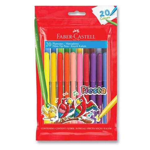 Faber-Castell Fiesta Keçeli Kalem 20 Renk (330450) - 1