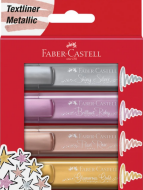 FABER-CASTELL FOSFORLU KALEM 46 METALİK 4 RENK (154640) - FABER-CASTELL