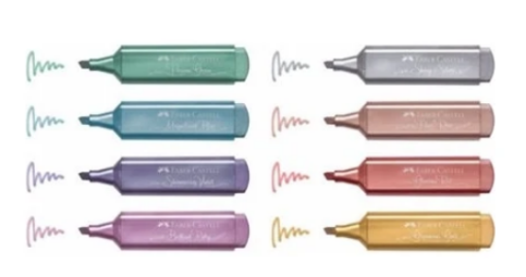 FABER-CASTELL FOSFORLU KALEM 46 METALİK 8 RENK (154689) - 1