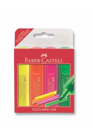 Faber-Castell Fosforlu Kalem Seti 4 Renk (154604) - 1