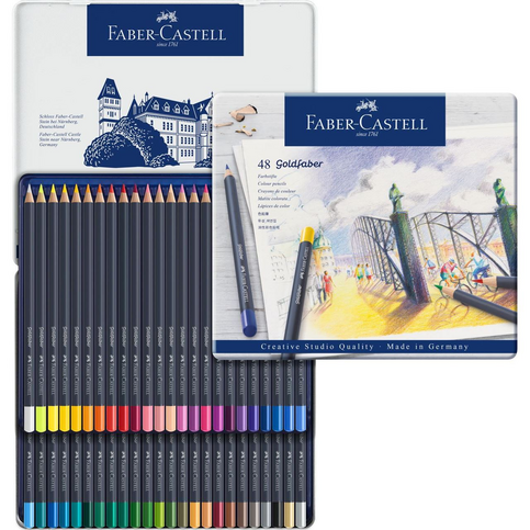 Faber-Castell Goldfaber Kuru Boya 48 Renk Metal Kutu (114748) - 1