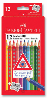 Faber-Castell Grip Jumbo Kuru Boya 12 Renk (110912) - 1