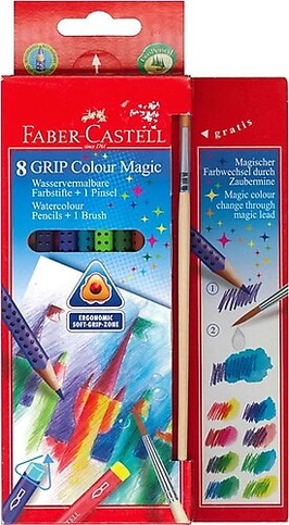 Faber-Castell Grip Sihirli Boya Kalemi 8 Renk (113008) - 1