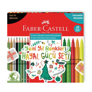 Faber-Castell Hayal Gücü Kuru Boya+Keçeli Kalem Seti Yeni Yıl 20 Renk (5178000108) - FABER-CASTELL
