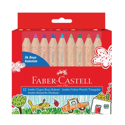 Faber-Castell Jumbo İlk Boya Kalemim Kuru Boya Yarımboy 12 Renk Karton Kutu (5171000004) - FABER-CASTELL