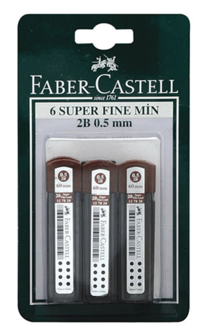 Faber-Castell Kalem Ucu 0.5 2B 60Mm 6Lı Blister (127820) - 1