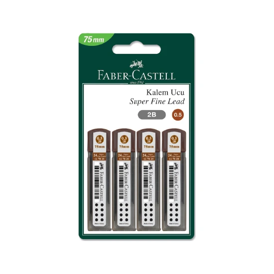 Faber-Castell Kalem Ucu 0.5 2B 75Mm 4Lü Blister (127520) - 1