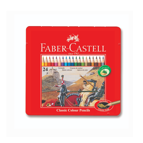 Faber-Castell Kuru Boya 24 Renk Metal Kutu (115845) - 1