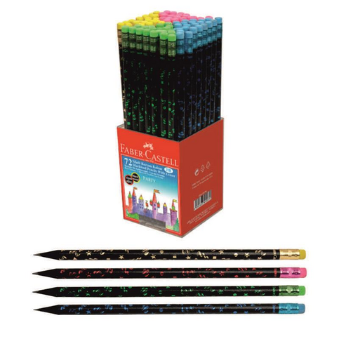 Faber-Castell Party Lata Silgili Kurşun Kalem Siyah (5244116873) - 1