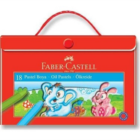 Faber-Castell Pastel Boya 18 Renk Karton Çanta (5282000001) - 1