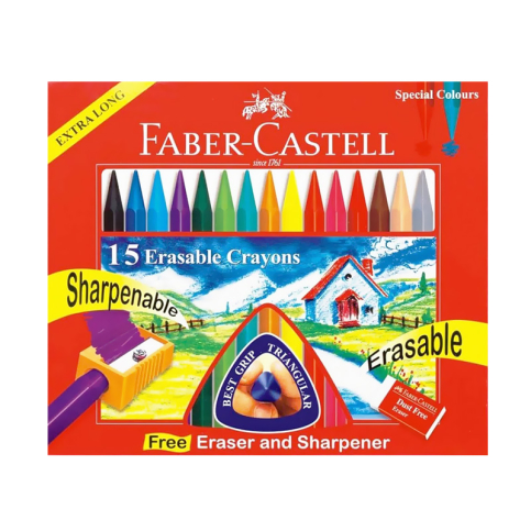 Faber-Castell Silinebilir Mum Boya 15 Renk (122715) - 1