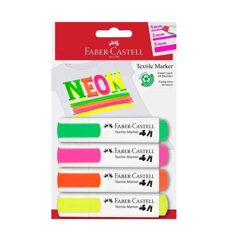 Faber-Castell Tekstil Kalemi Neon 4 Renk Blister (5040159591) - 1