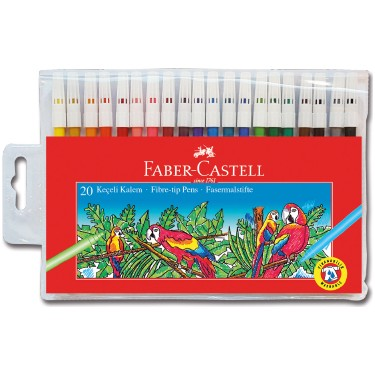 FABER-CASTELL YIKANABİLİR KEÇELİ KALEM 20 RENK (5067155120)