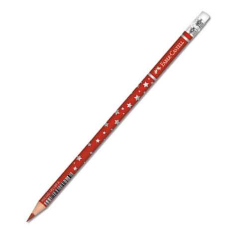 Faber-Castell Yıldız Silgili Kopya Kalemi Kırmızı (459001) - 1