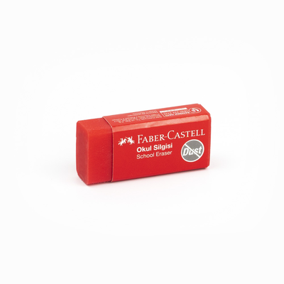 Faber-Castell Dust-Free Kırmızı Okul Silgisi (187223) - 1