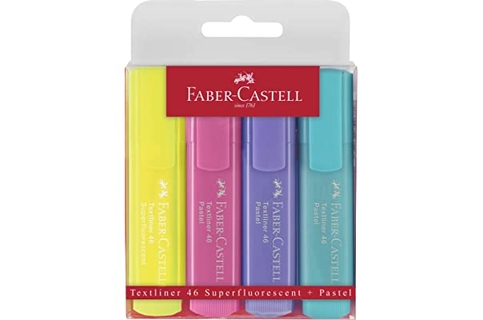 Faber-Castell Fosforlu Kalem Seti 4 Pastel Renk (154610) - 1