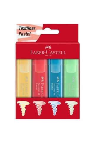 Faber-Castell Fosforlu Kalem Seti 46 Pastel 4 Renk (254625) - 1