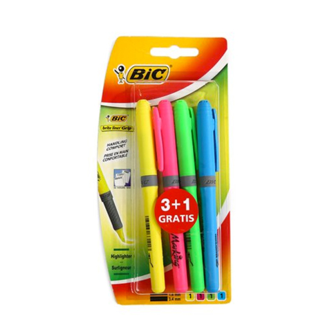 Bic Grip Fosforlu Kalem Seti 4 Renk Blister (824757)(951473) - 1