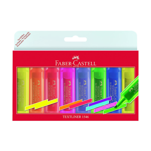 Faber-Castell Fosforlu Kalem Seti 6+2 Renk (154662) - 1