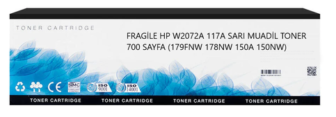 Fragile Hp W2072A 117A Sarı Muadil Toner 700 Sayfa Çipsiz (179Fnw 178Nw 150A 150Nw) - 1