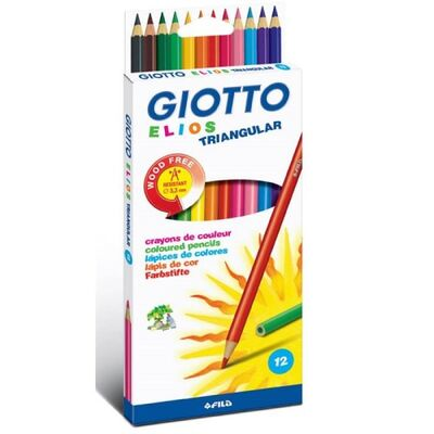 Giotto 275800 Elios Kuru Boya 12 Renk Karton Kutu - 1